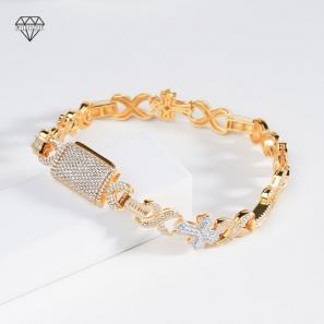 Yellow Gold Cross Bracelet