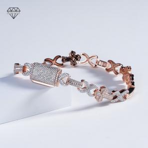 Rose Gold Diamond Cuban Link Bracelet