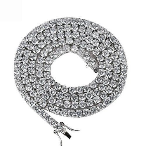 Silver Tennis Chain Mens