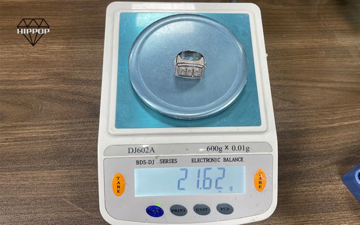 The weight of moissanite hip hop rings