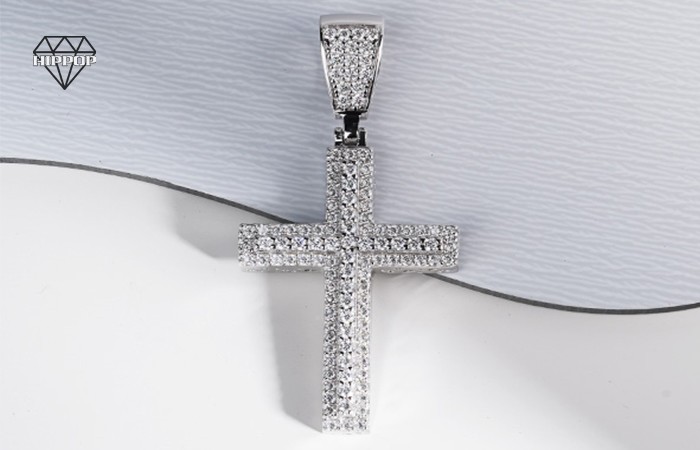 Iced out cross pendant